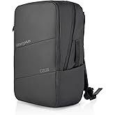 CZUR Business Travel Backpack for Men, Black Water Resistant Laptop Backpack, High Capacity Work Backpack Fits 17.3 Inch Laptop