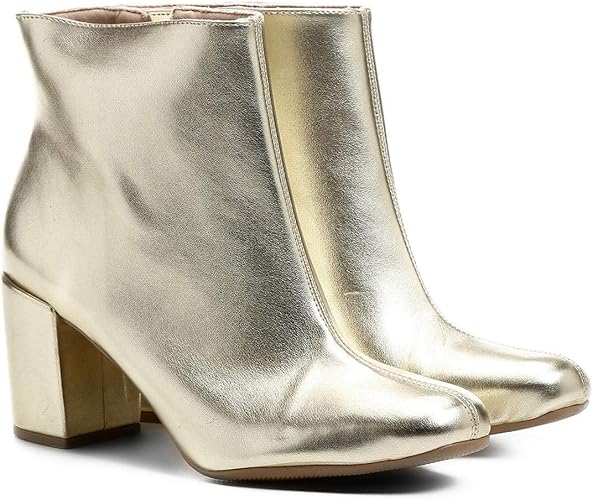 bota cano curto zatz salto grosso feminina