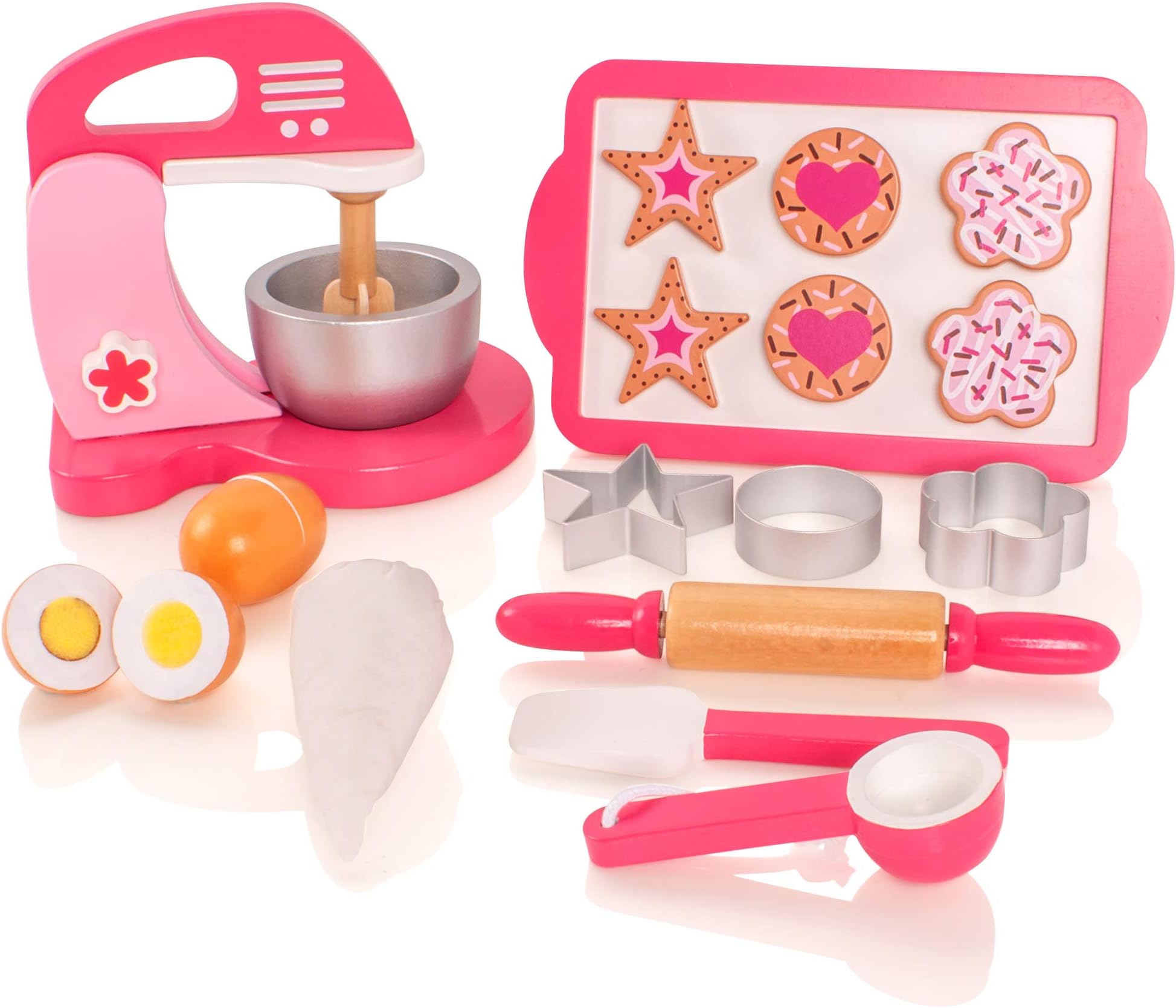 Milly & Ted Wooden Biscuit Baking Kitchen Playset - Childrens Pretend Play Food Wood Set