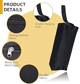 YWYHHM 5 Pcs Small Canvas Tool Bags Zippered Pouch with Hanging Loop Organizer view 9