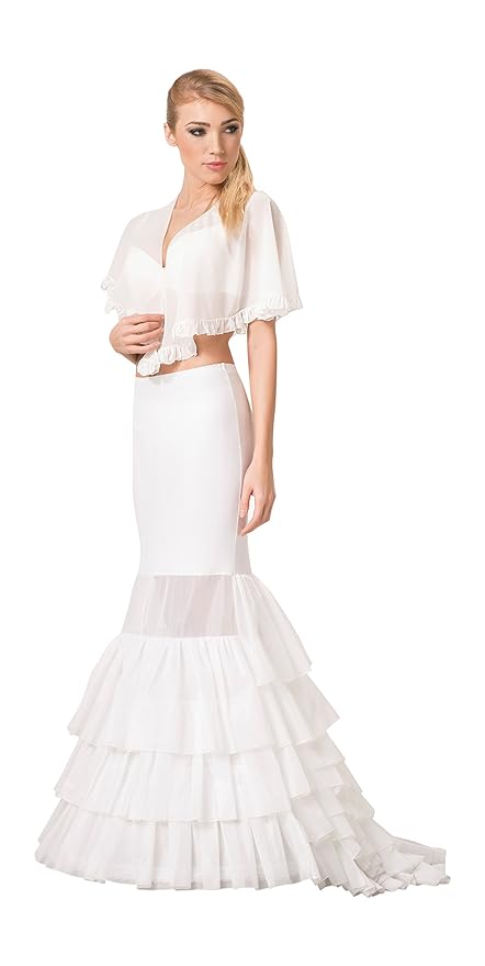 Brautkleid Fischschwanz Reifrock Unterrock fur Das Hochzeitskleid Krinoline, Umfang 190 cm - 1 Reifen - Lange 105 cm
