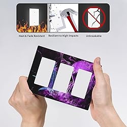 Xuejiaku Light Switch Cover Horror Scary Purple