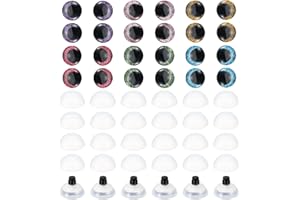 PATIKIL 20mm Realistic Flash Safety Eyes, 60 Pcs Mixed Colors, Lifelike 3D Eyes with Scratch-Resistant Coating, All Ages, Uni