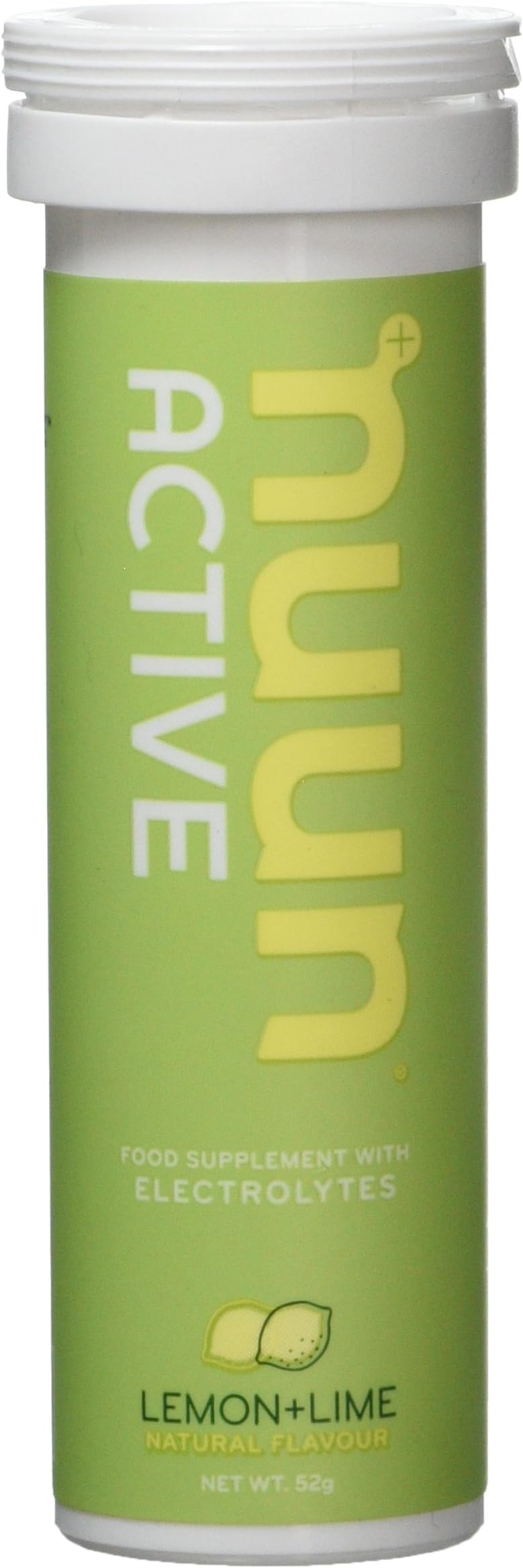 Nuun Active Effervescent Hydration Tablets with Electrolytes, Lemon Plus Lime, Pack of 2 (Total 20 tablets)
