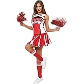 Makroyl Womens Cheerleader Costume Uniform Halloween Fancy Dress Cosplay Costume