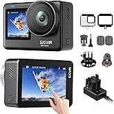 SJCAM SJ11 Underwater Action Camera 4K,5G WiFi,154°FOV with Active HDR,30M Snorkeling,6-axis Stabilization Motorcycle Sport Camera,Touch Screen, Dual Batteries,for Surfing cam,Skiing,Hiking,Adventure
