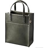 SUNLIGHT LEAVES Vintage Vegan Leather Mini Tote Bag For Women Simple Small Handle Purse Cute Cell Phone Satchel Lady Handbag