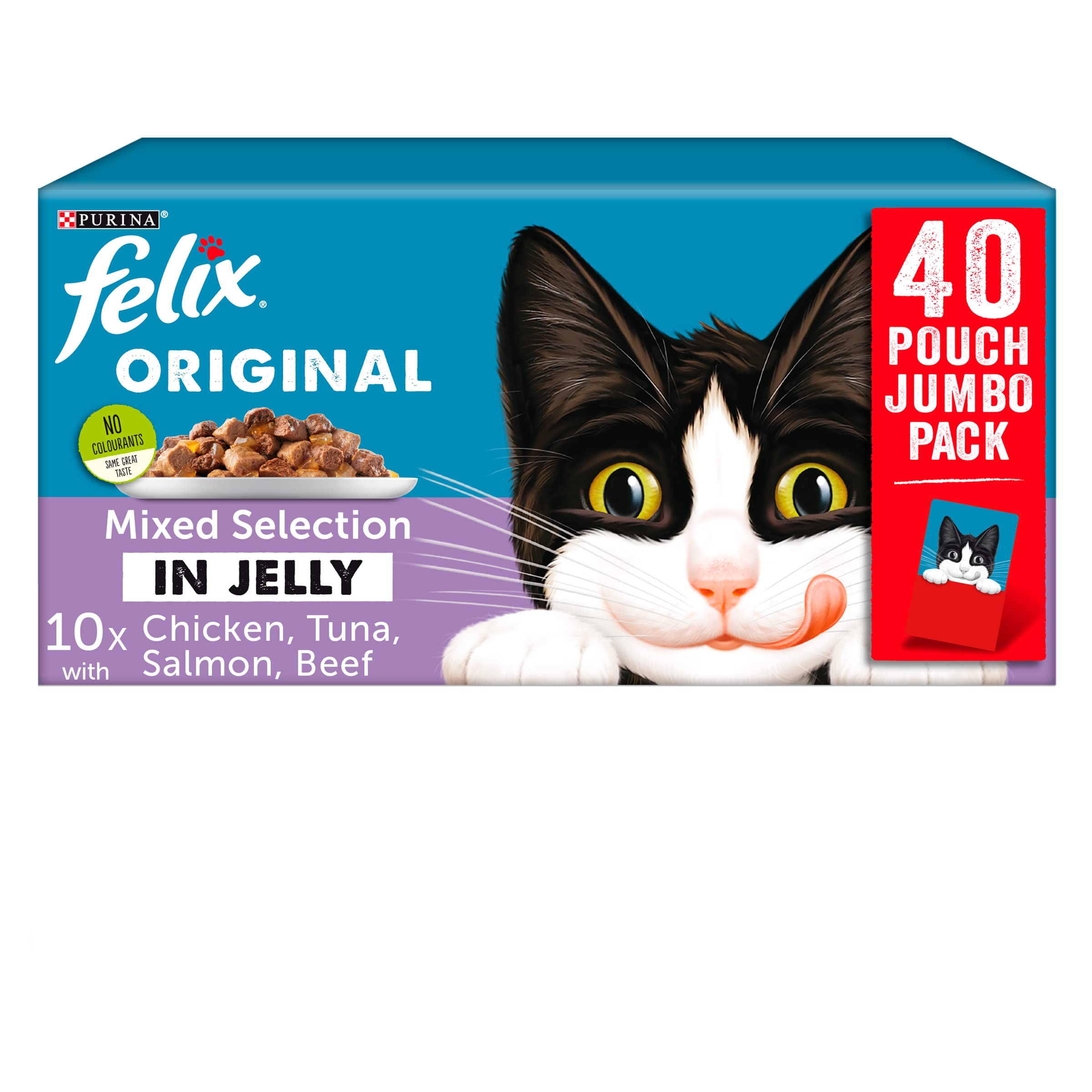 FELIX Cat Food Mixed Selection in Jelly 40x100g