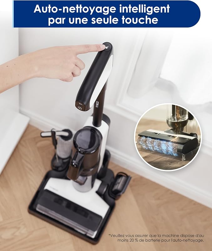 Floor One S5 Aspirateur Laveur, Nettoyage des Bords, Autonettoyage