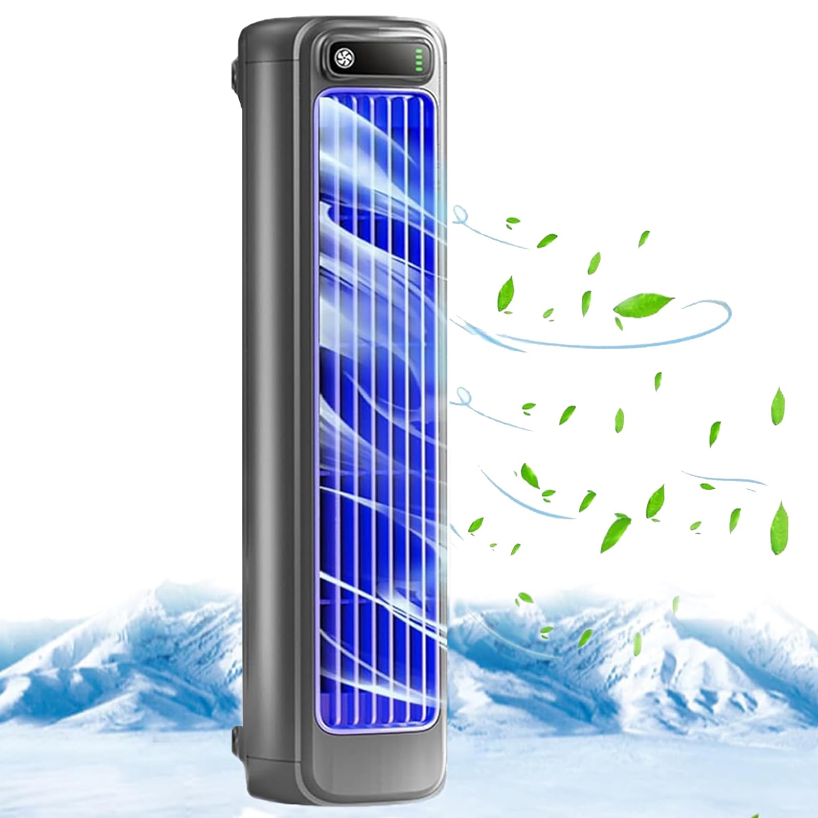 Saanerueen Cooling Ace, Cooling Ace Air Conditioner, Shirem Air Conditioner, Portable Air Conditioner Cooling Fan With 3 Speeds & Led Touch Screen (Gray)