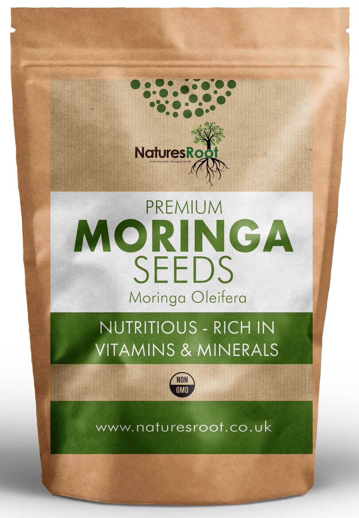 Natures Root Moringa Oleifera 250 Seeds – Non-GMO Edible Drumstick Seed | Nutritional, Antioxidant & Anti-Inflammatory