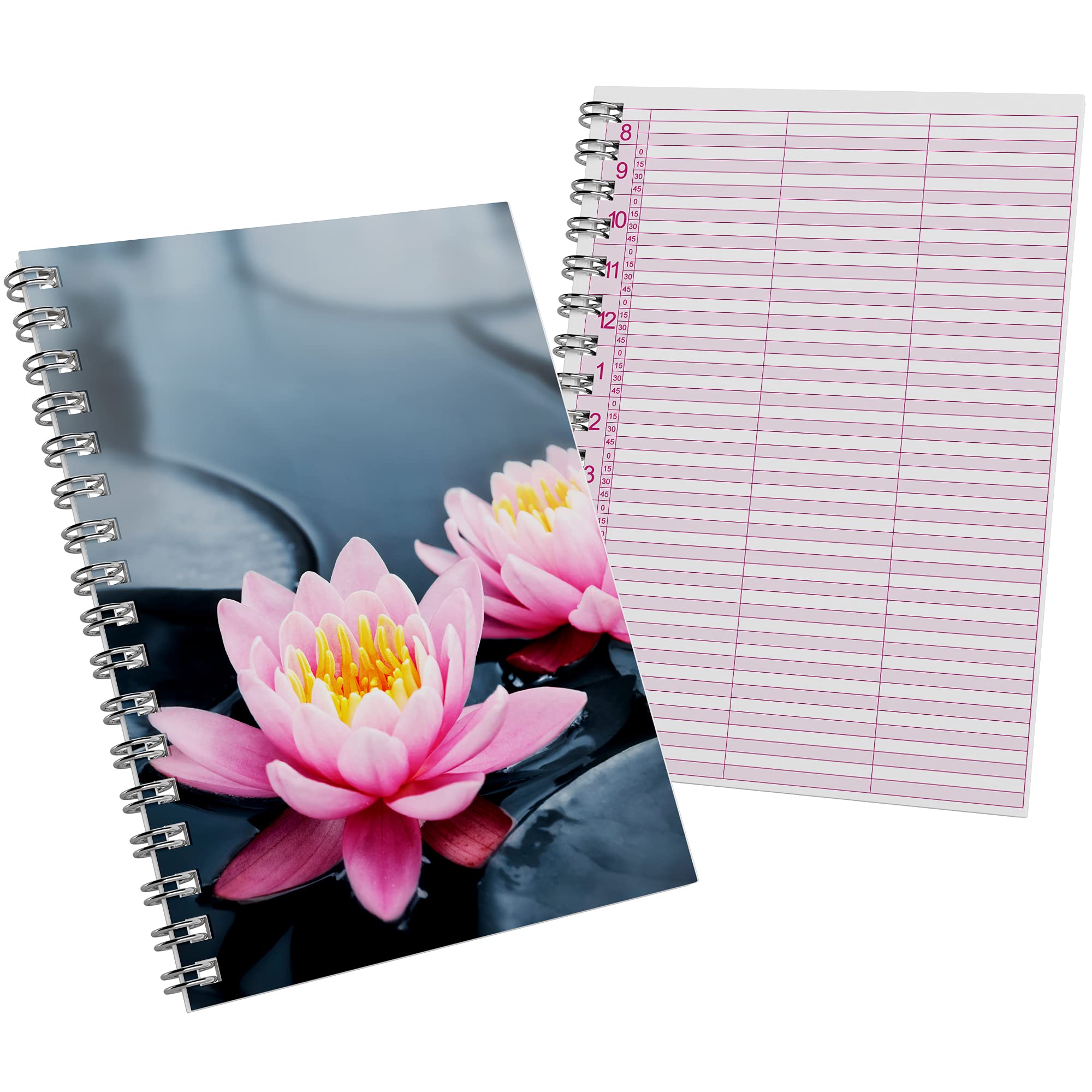 Appointment Book Diary Undated A5 - Daily and Weekly Planner 1 Year Hard Cover 52 Undated Pages - Hairdressing Nail Beauty Salon Organisation Essentials - Spiral Wire, Compact A5 21x14.8 cm (A5)
