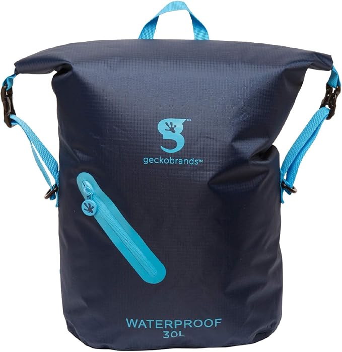 geckobrands Waterproof 30L Backpack Lightweight Packable Dry Bag