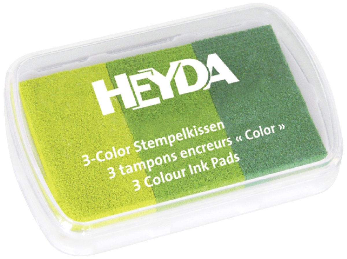 HEYDA 3 Colour Ink Pad (60 x 30 mm) - Green Tones