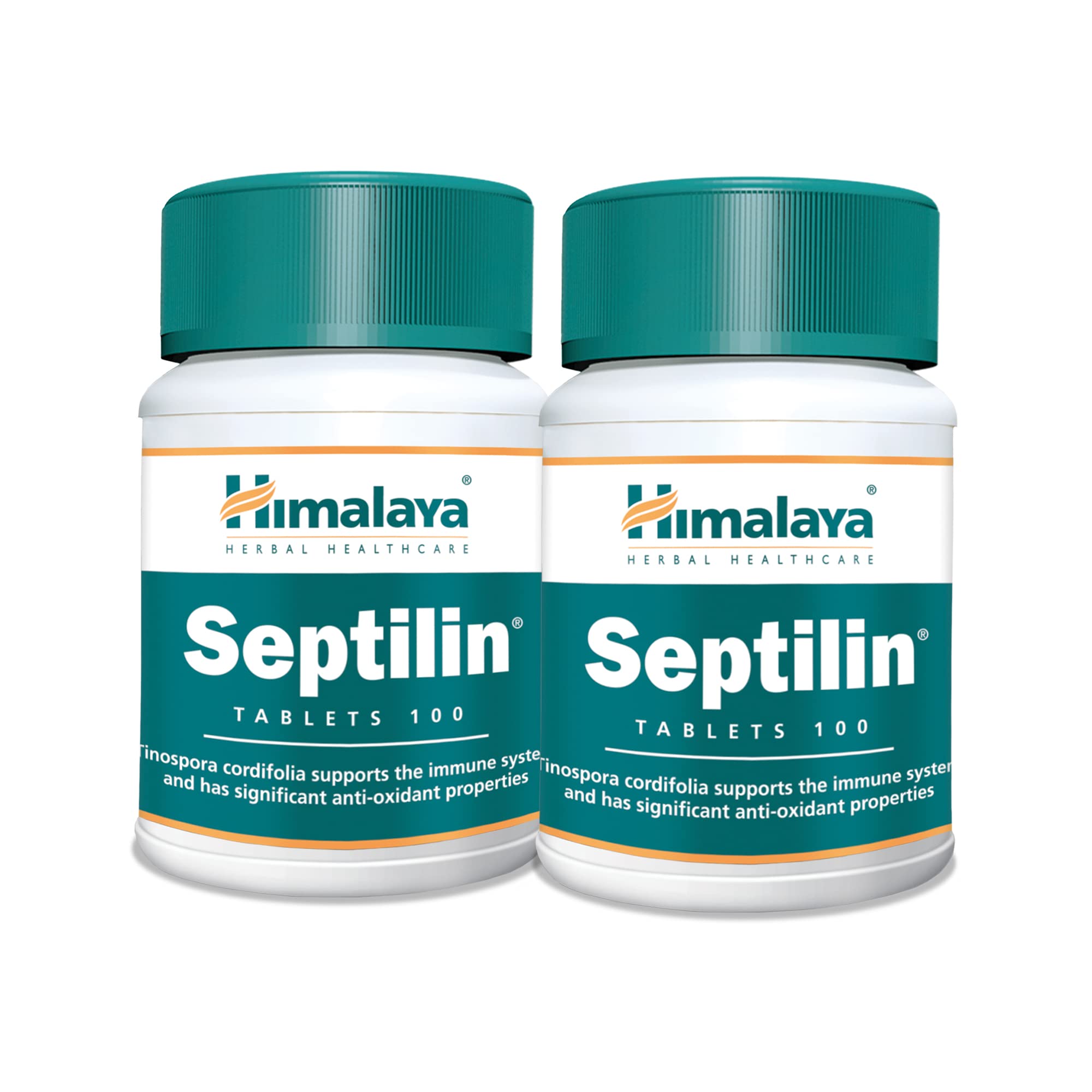 Himalaya Herbals Septilin Herbal Food Supplement, Natural Support for Immune System, Tablets with Herbal Extracts | Antioxidants - 100 Capsules (Pack of 2)