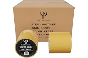 Great Call Athletics | 1 Case of 18 Rolls | Professional Super Stick Wrestling Mat Tape | 4" x 84' | Wrestling Gymnastics MMA