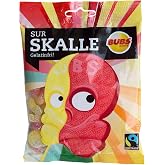 2 Bags x 90g of Bubs Godis Sur Skalle - Sur Skallar - Original - Swedish - Fruit - Sour Skull - Gelatine Free - Wine Gums - Candy