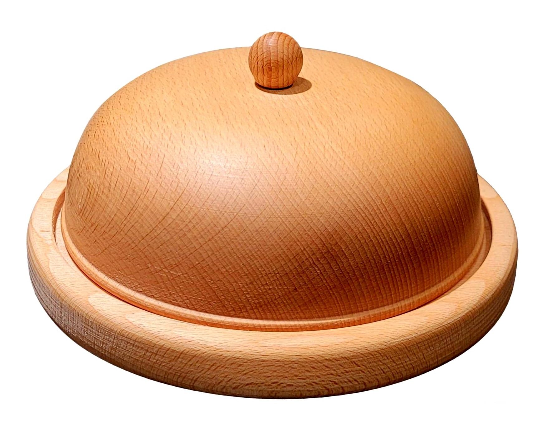 Wooden Butter Dish - Stylish Decoration Modern Kitchen Serving Dish Cheese 22 cm