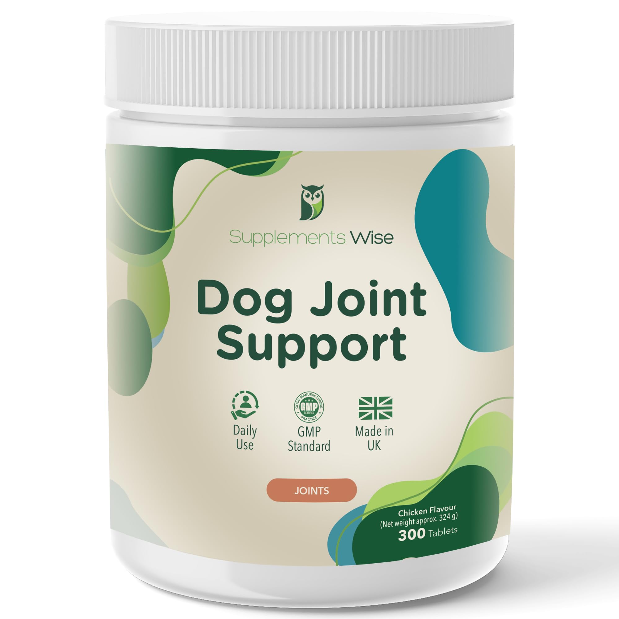 Dog Joint Supplements for Mobility & Hip Support – Glucosamine, Collagen for Dogs, MSM & Green Lipped Mussel – 300 Chicken Flavour Joint Tablets for Dogs