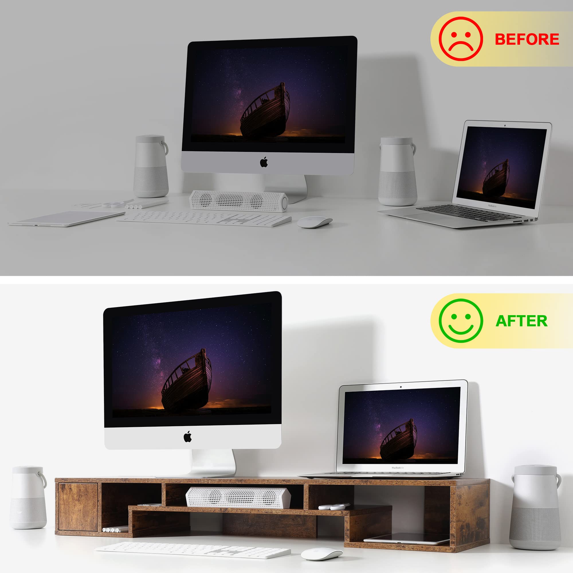 Mua DOPACE Dual Monitor Riser, Large Dual Monitor Stand Riser with ...