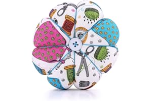 DEWIN Wrist Pin Cushion - Pin Cushion, Pin Cushion Pumpkin Fabric Sewing Needles Pin Cushion, with Elastic Wrist Belt,for DIY Craft Work,1 PCS, 3 Colors (Color : 1)
