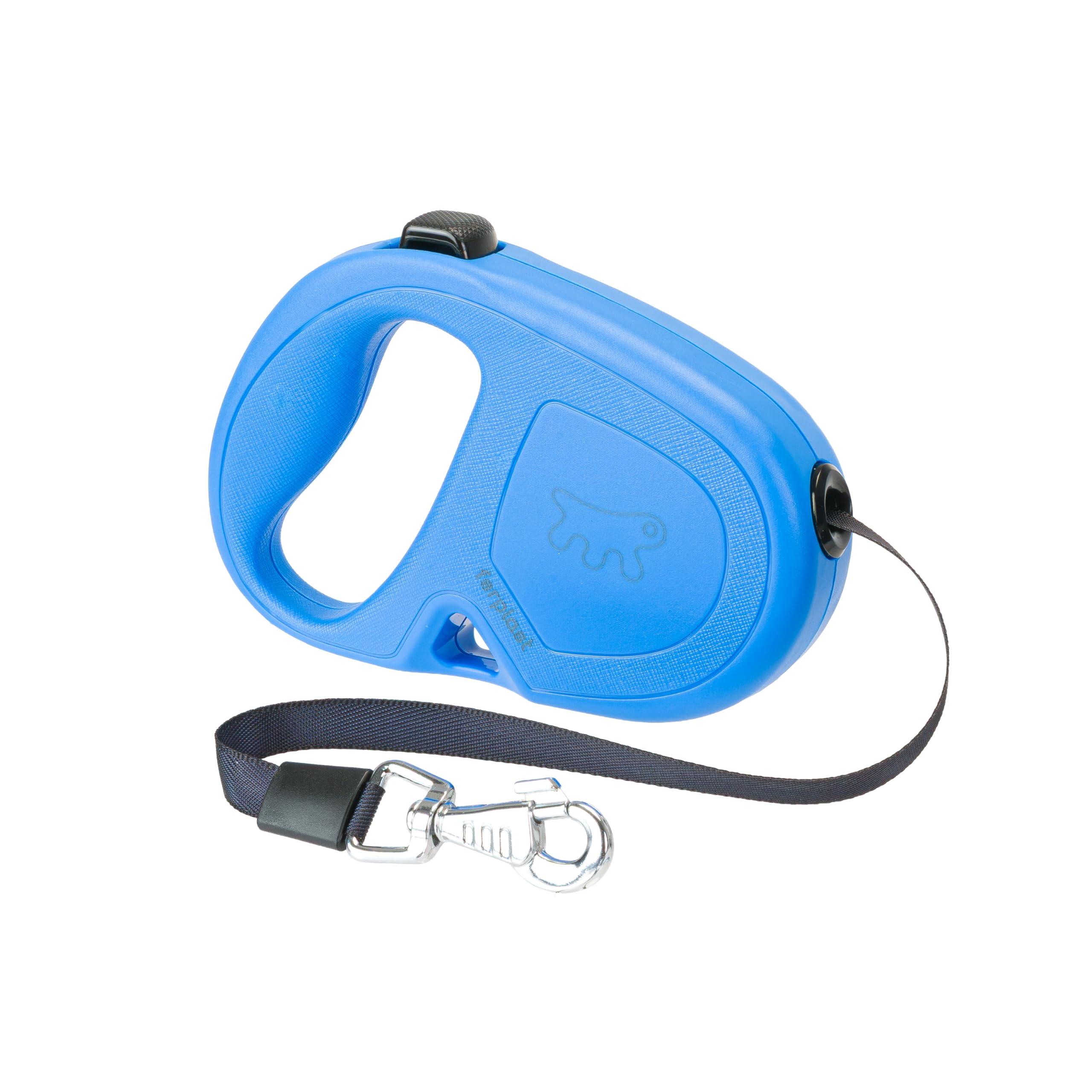 Ferplast FLIPPY ONE Extendable Dog Lead - Practical Bag Holder - Single Lock & Release Button - Ergonomic Italian Design - Tape - Max 25 Kg - 5m, Red