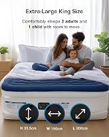 Active Era Luxury King Inflatable Mattress with Built-In Pump 200x150x36.5 cm view 2