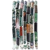 Natural Indian Agate Cylinder Tube Beads 4x13mm 38cm/str Loose Semi Gemstone Stone Beads for Making Bracelets Necklace Earrings