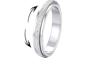 Supcare Men Women Fidget Rings for Anxiety, Viking/Celtic/Sun Moon Spinner Ring Stainless Steel Jewelry, Size 7-14 (with Jewelry Gift Box)