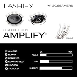 Lashify Amplify 12mm Gossamer Eyelash Extensions