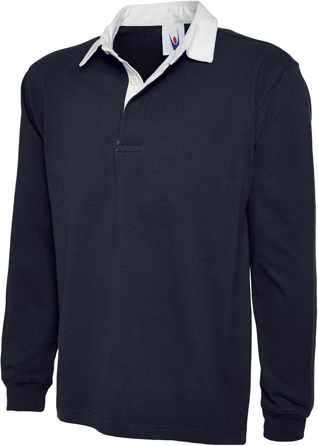 Uneek New Mens Plain Premium Rugby Shirt Navy XLarge Amazon.co.uk