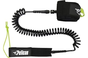 Pelican Sport PS1543 SUP Ankle Leash - Stand up Paddle Board Hook-and-Loop System, Black
