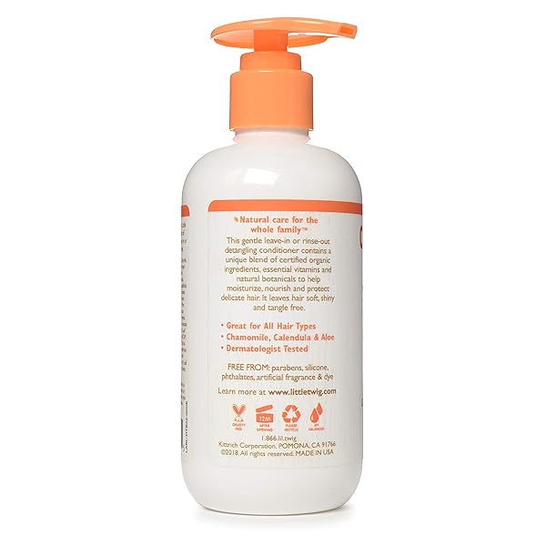 LITTLE TWIG CONDITIONER, NATURAL PLANT DERIVED FORMULA, TANGERINE, 8.5 FL OZ.