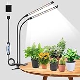 Wolezek Grow Lights for Indoor Plants, 6000K 40 LEDs Full Spectrum Plant Grow Lights Indoor, White Grow Lamp with Clip, Auto