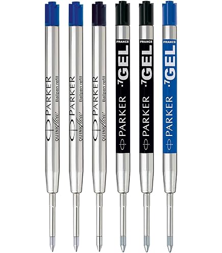 Recharges Encre Gel Parker Jotter - Pointe 0.7mm - Bleu - Lot De 2 - Écriture Fluide