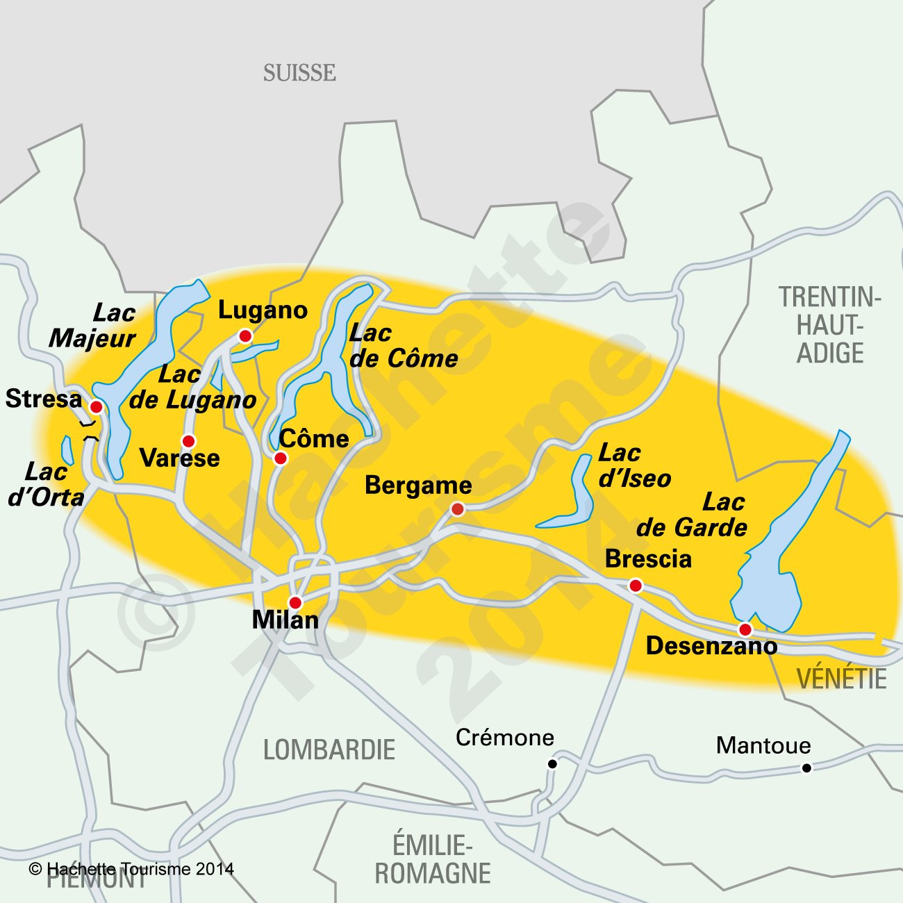 Lacs Italiens Carte Carte