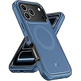 M MYBAT PRO Maverick Series Rogue Edition Phone Case for iPhone 17 Pro Case,[Compatible with,Magnetic Back,Anti-Drop,Shockproof,Heavy Duty Protection (Blue)