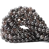 CHEAVIAN 45PCS 8mm Natural Ice Obsidian Gemstone Round Loose Beads Crystal Energy Stone Healing Power for DIY Jewelry Making 1 Strand 15"