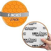 Chemical Guys Hex-Logic Medium Cut Polishing Pad Orange (5.5 Inch) (3 Pack) – Dual Action Polisher Pad for Swirl Removal & Gloss Restoration