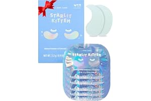 I DEW CARE Hydrogel Eye Patch - Starlit Kitten | Reduce Dark Circles, Fine Line, Pufffy Eyes, Caffein, Hyluronic Acid, Niacinamide, Korean Skin Care, Eye Masks, Sweet Valentine's Day Gifts, 5 EA