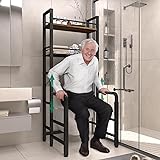 Toilet Safety Rail with Storage, Adjustable Toilet
