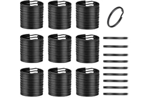 ZoloAJay 100pcs 20mm Key Ring Keychain Metal Black Round Split Key Chains Rings Connectors for Home Car Dog Tag Office Ornaments Keys Attachment