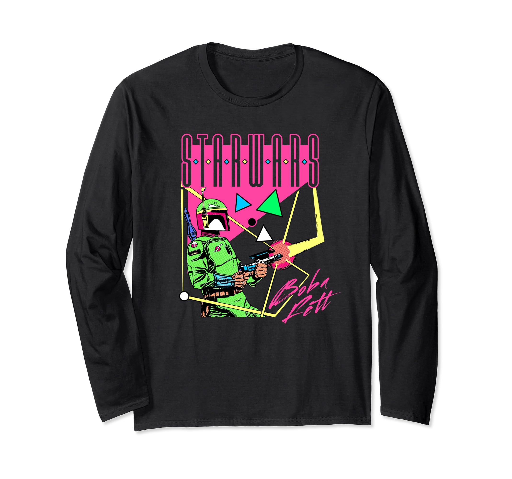Star Wars Boba Fett 90's Retro Blast From The Past Long Sleeve T-Shirt