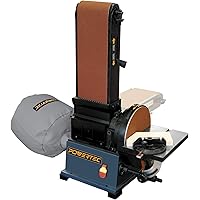 POWERTEC BD6900 Woodworking Belt Disc Sander Machine w/ Built-In Dust Collection System