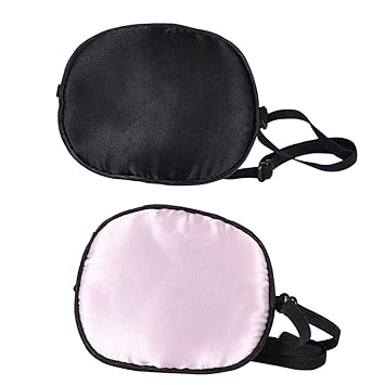 Amazon Com Ezakka 2 Pieces Silk Eye Patch Elastic Eye Patches