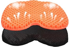 Wllead Orange Anti Slip Kayak Seat Cushion Waterproof Gel Boat Canoe Rowing Stadium Pad for Sit in Kayak Chair for Fishing Ka