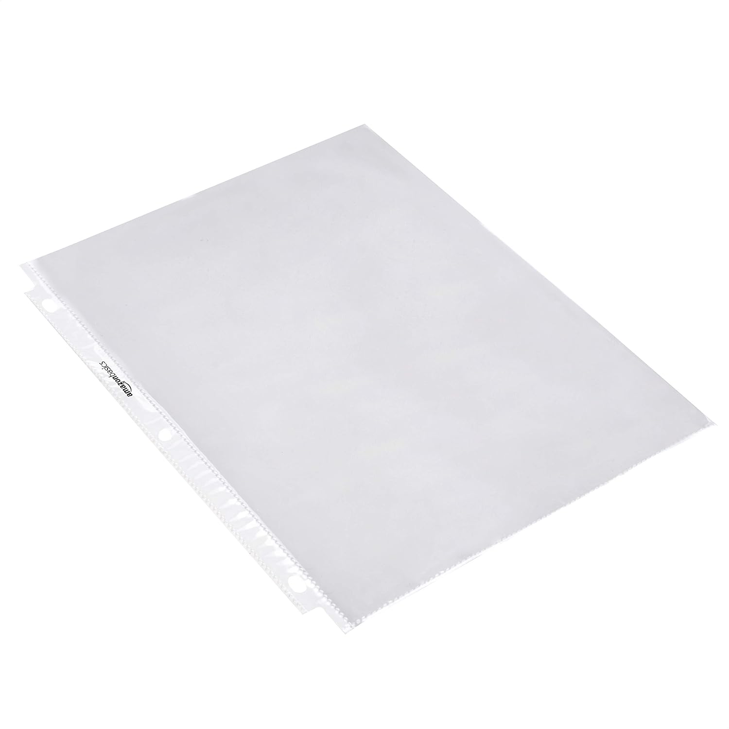 Basics Clear Sheet Protector for 3 Ring Binder, 8.5" x 11" - 100-Pack : Office Products