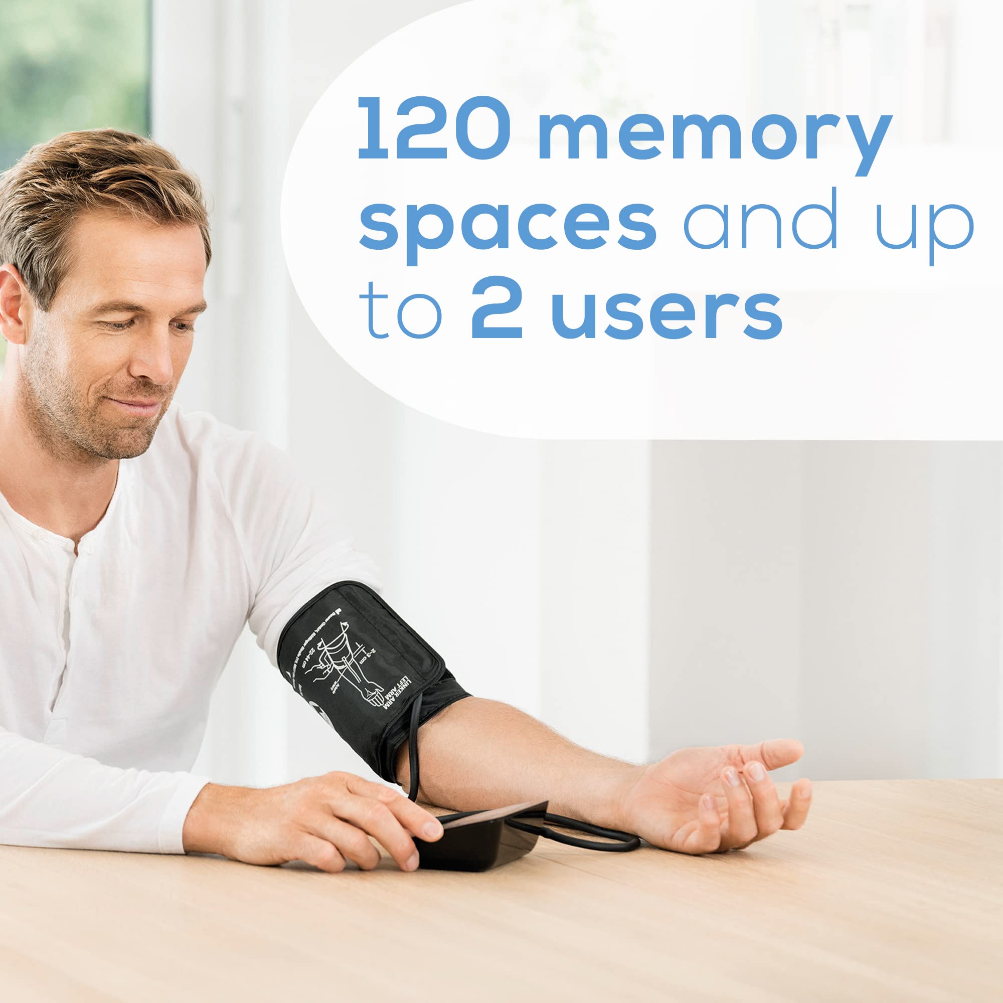 Beurer BM54 Upper Arm Blood Pressure Monitor, Bluetooth with Adjustable Automatic Cuff, Large Display, Smart Machine for Home Use, Portable Storage Case Included, Black