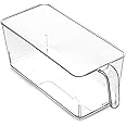 BINO | Clear Storage Organizer | THE HOLDER COLLECTION | Clear Containers for Organizing with Built-in Handles | Pantry Organization and Storage | Fridge Organizer | Smart Storage Bin Cabinet | Medium
