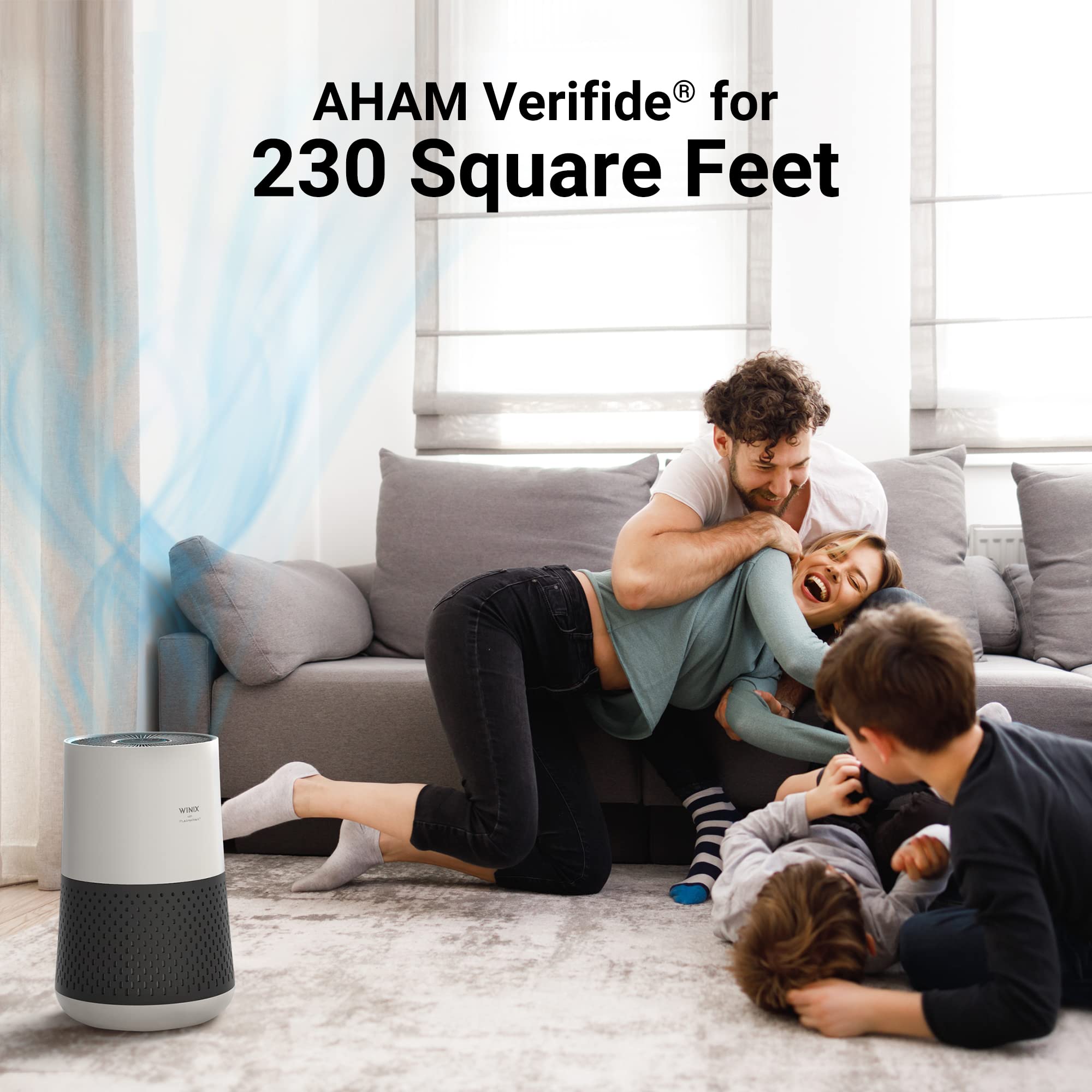 Winix A231 Air Purifier for Bedroom Up to 1110 Ft² in 1 Hr With Air Quality Monitor, True HEPA, Carbon Filter and Auto Mode, Captures Pet Allergies, Smoke, Dust